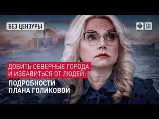 finish off northern cities and get rid of people: details of golikova's plan